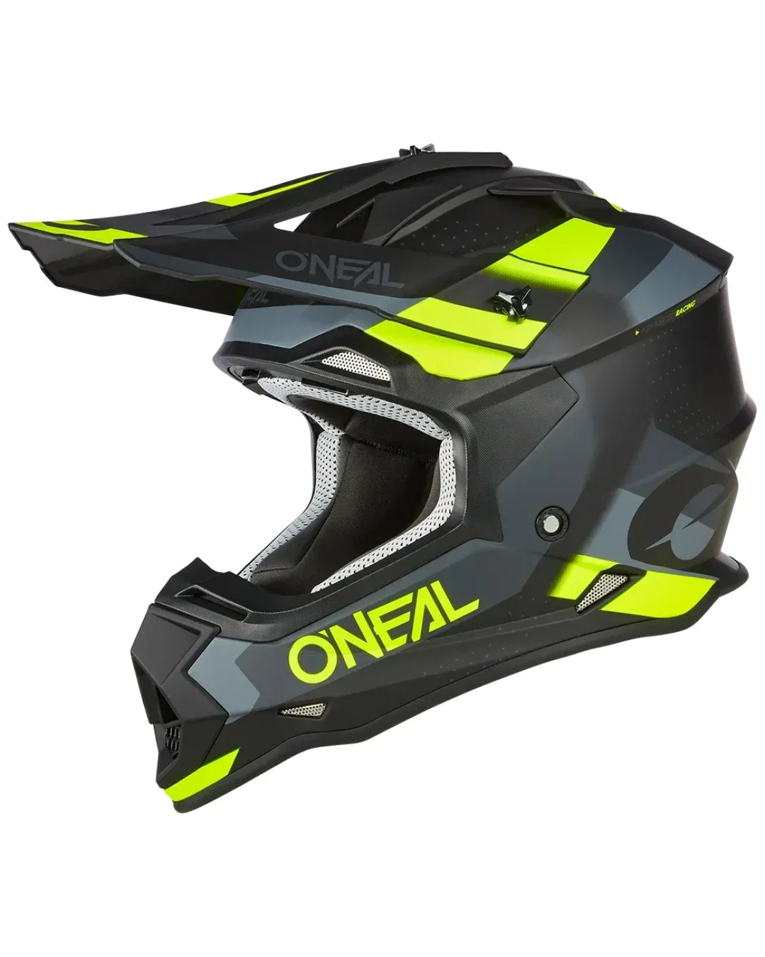 Мотокрос каска O'NEAL 2SERIES SPYDE V.23 BLACK/GRAY/NEON YELLOW