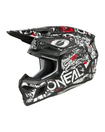 Мотокрос каска O'NEAL 3SERIES ATTACK BLACK/WHITE V.25