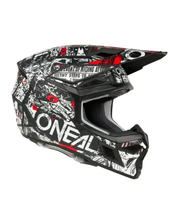 Мотокрос каска O'NEAL 3SERIES ATTACK BLACK/WHITE V.25