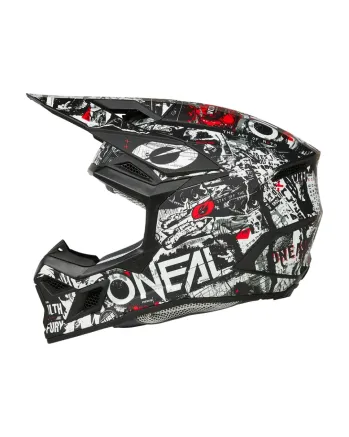 Мотокрос каска O'NEAL 3SERIES ATTACK BLACK/WHITE V.25
