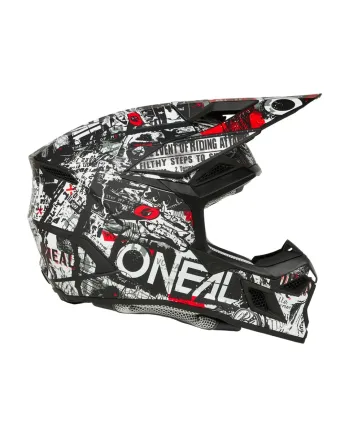 Мотокрос каска O'NEAL 3SERIES ATTACK BLACK/WHITE V.25