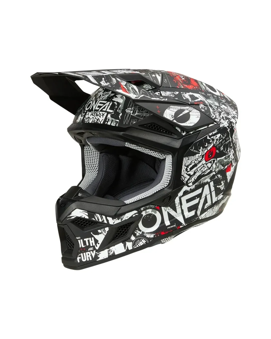 Мотокрос каска O'NEAL 3SERIES ATTACK BLACK/WHITE V.25