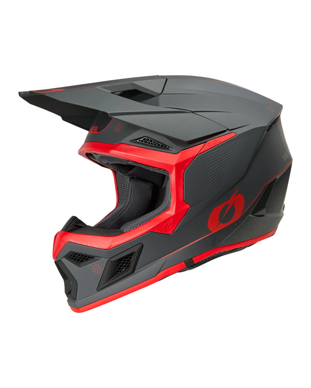 Мотокрос каска O'NEAL 3SERIES E-STROKE GRAY/RED V.26