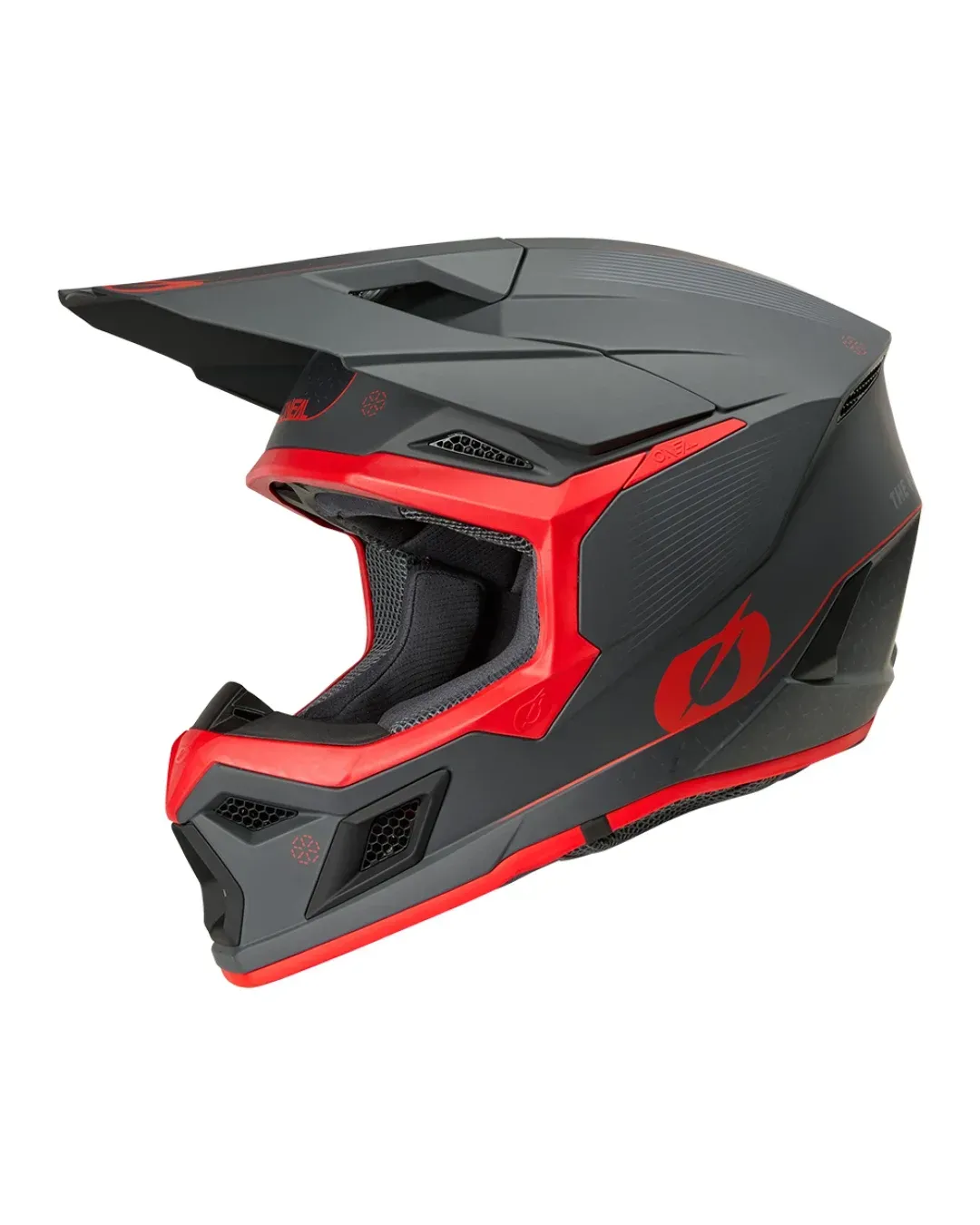 Мотокрос каска O'NEAL 3SERIES E-STROKE GRAY/RED V.26
