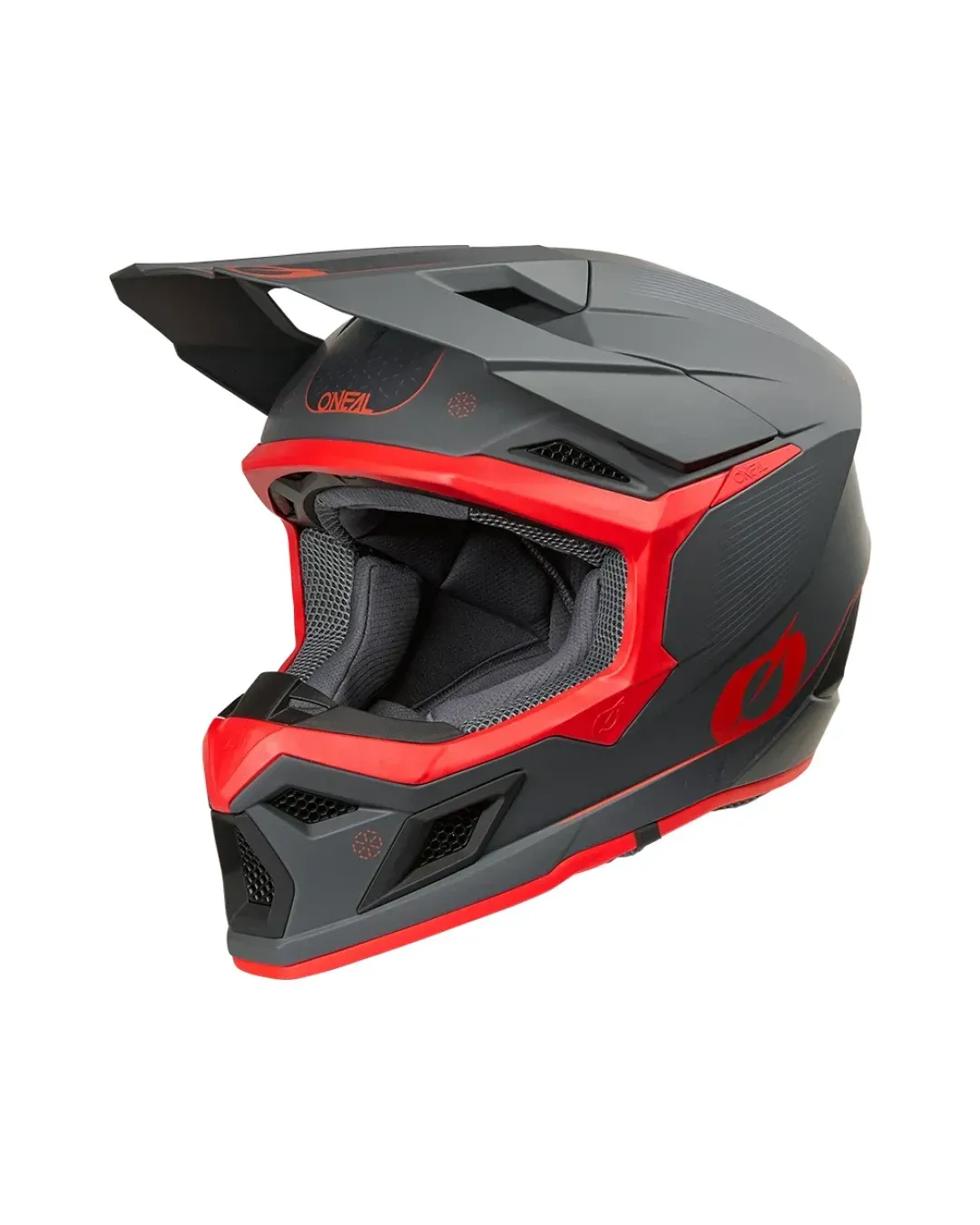 Мотокрос каска O'NEAL 3SERIES E-STROKE GRAY/RED V.26