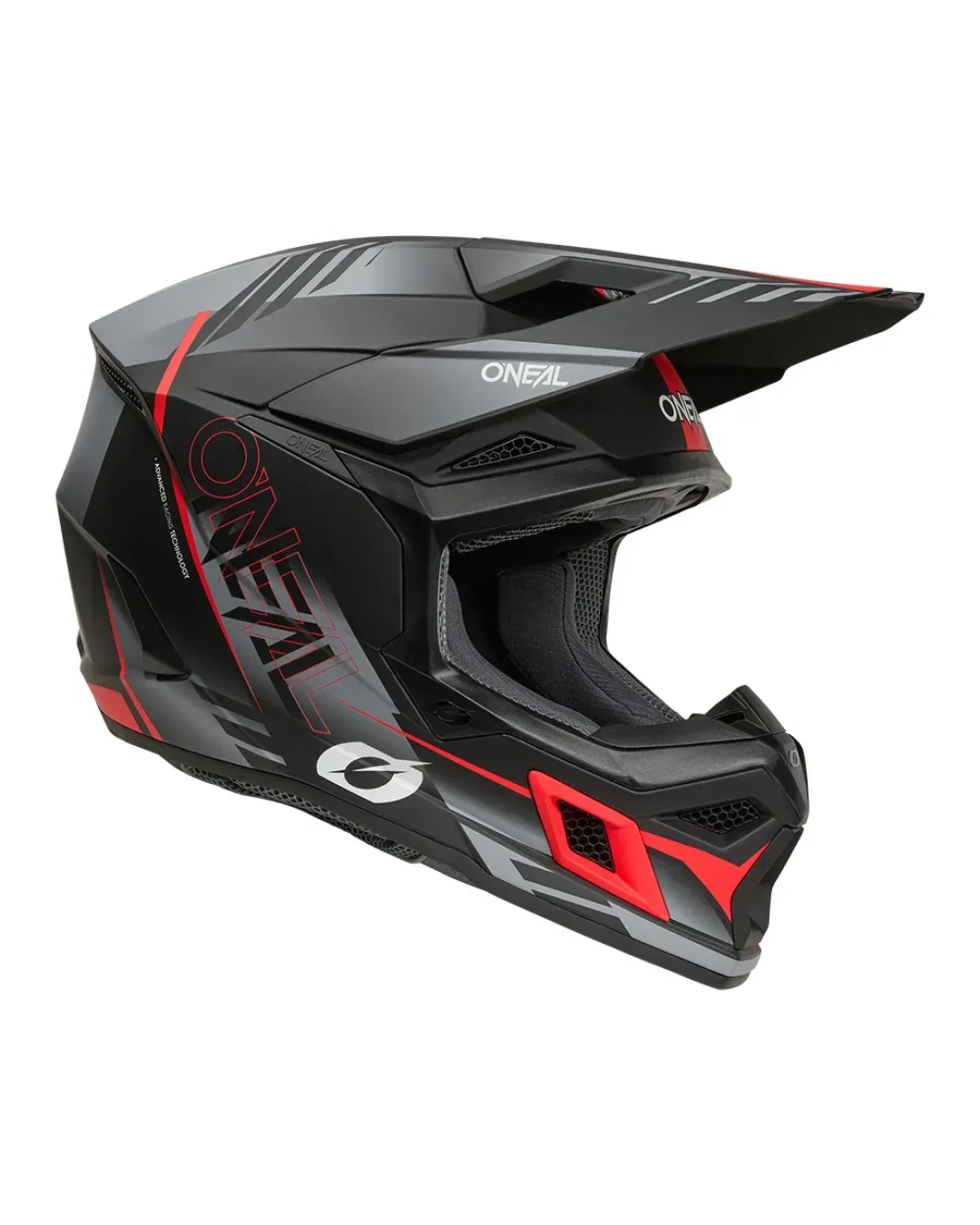 Мотокрос каска O'NEAL 3SERIES HAZE BLACK/GRAY/RED V.26