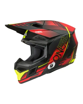 Мотокрос каска O'NEAL 3SERIES HAZE BLACK/RED/NEON YELLOW V.26