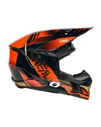 Мотокрос каска O'NEAL 3SERIES HAZE BLUE/ORANGE/GOLD V.26