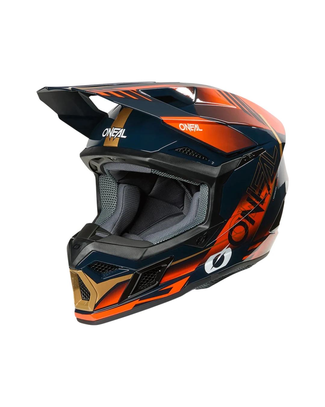Мотокрос каска O'NEAL 3SERIES HAZE BLUE/ORANGE/GOLD V.26