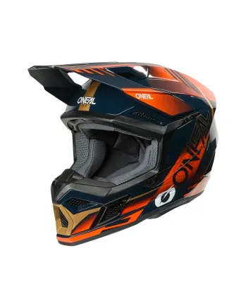 Мотокрос каска O'NEAL 3SERIES HAZE BLUE/ORANGE/GOLD V.26