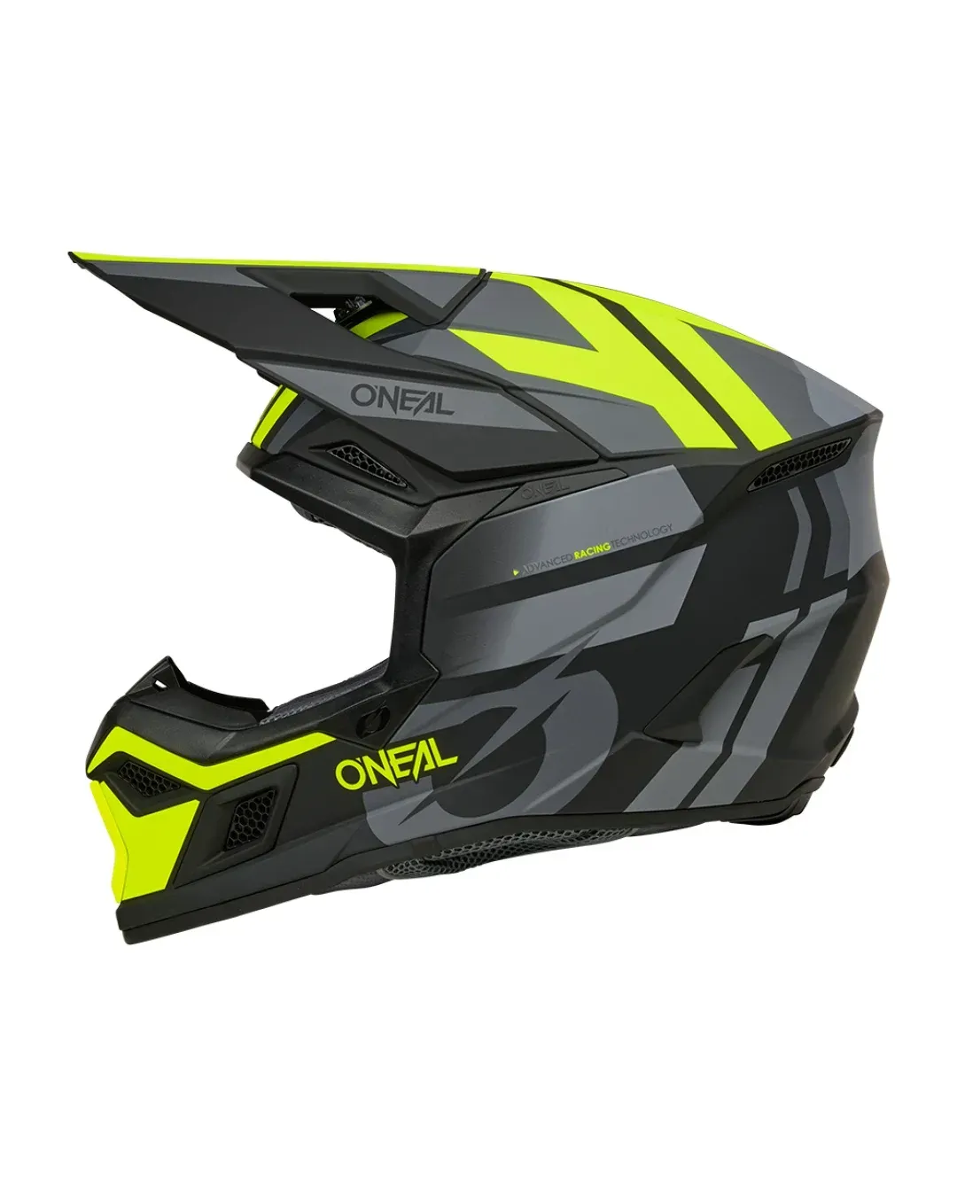 Мотокрос каска O'NEAL 3SERIES RIDE BLACK/GRAY/NEON YELLOW V.26
