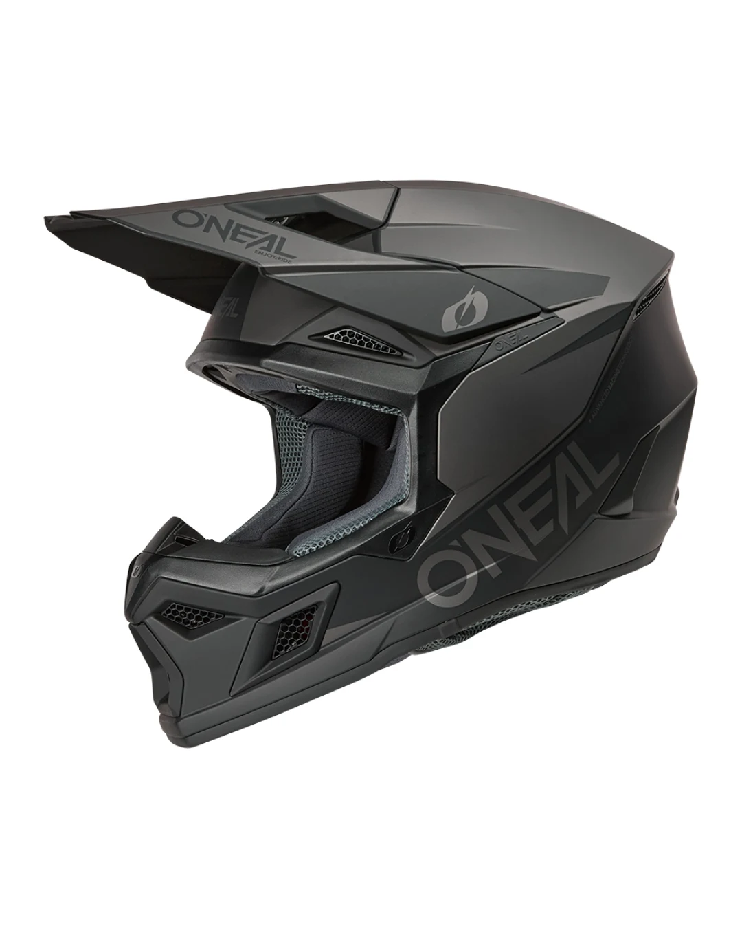 Мотокрос каска O'NEAL 3SERIES SOLID BLACK/GRAY V.26