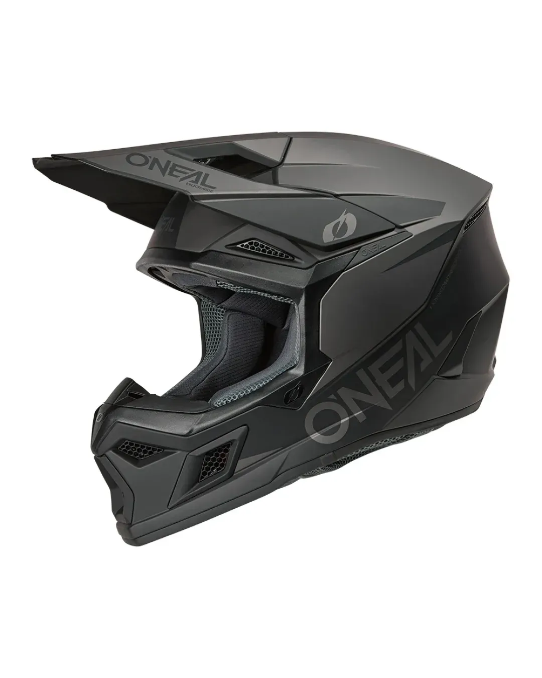 Мотокрос каска O'NEAL 3SERIES SOLID BLACK/GRAY V.26