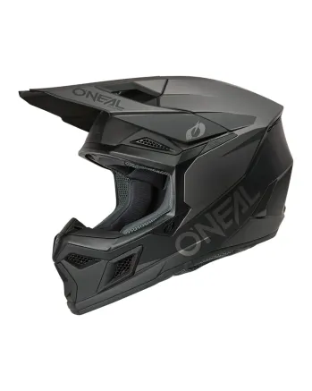 Мотокрос каска O'NEAL 3SERIES SOLID BLACK/GRAY V.26