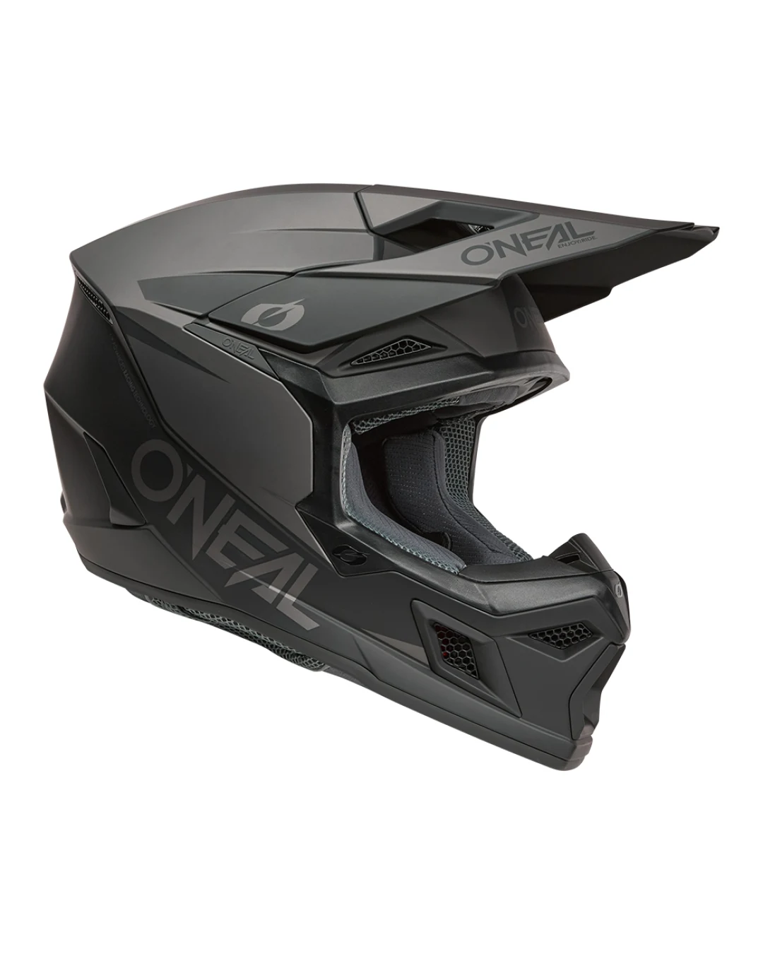 Мотокрос каска O'NEAL 3SERIES SOLID BLACK/GRAY V.26