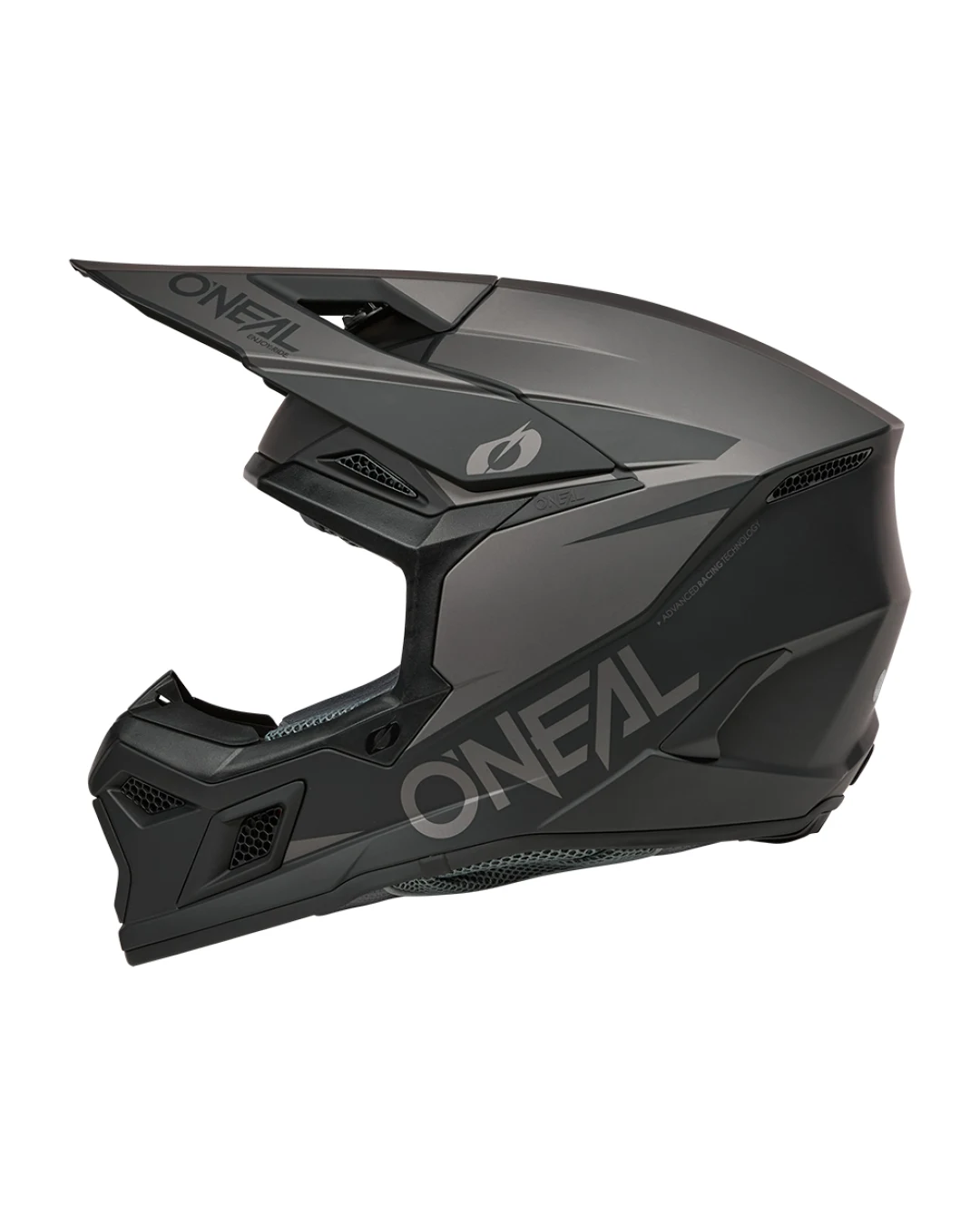 Мотокрос каска O'NEAL 3SERIES SOLID BLACK/GRAY V.26