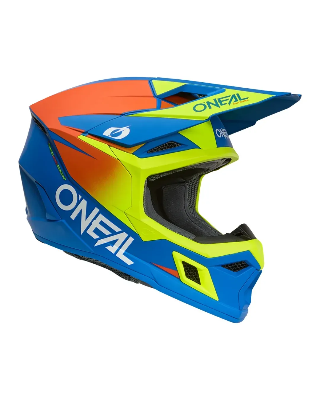Мотокрос каска O'NEAL 3SERIES SOLID BLUE/NEON V.26