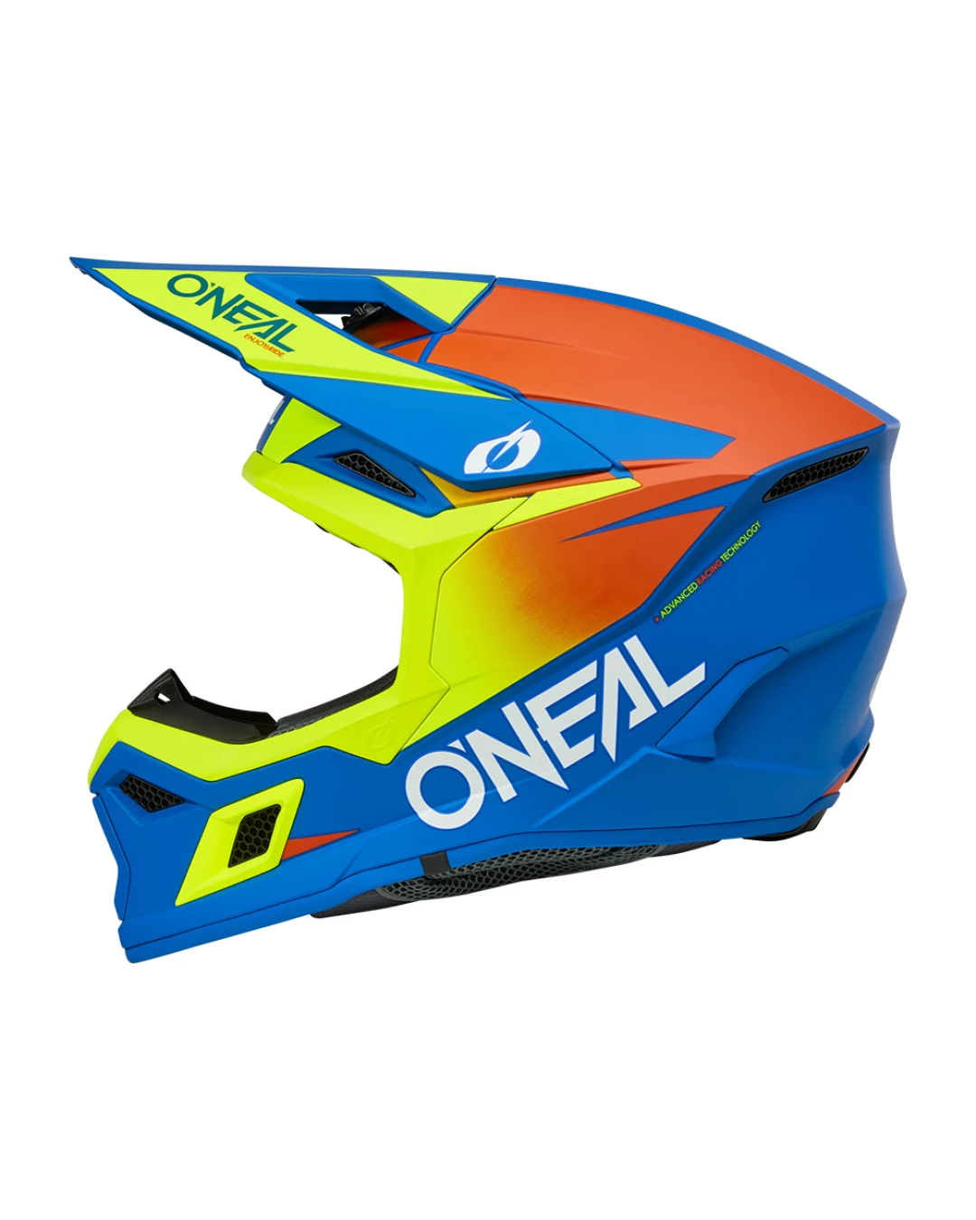 Мотокрос каска O'NEAL 3SERIES SOLID BLUE/NEON V.26