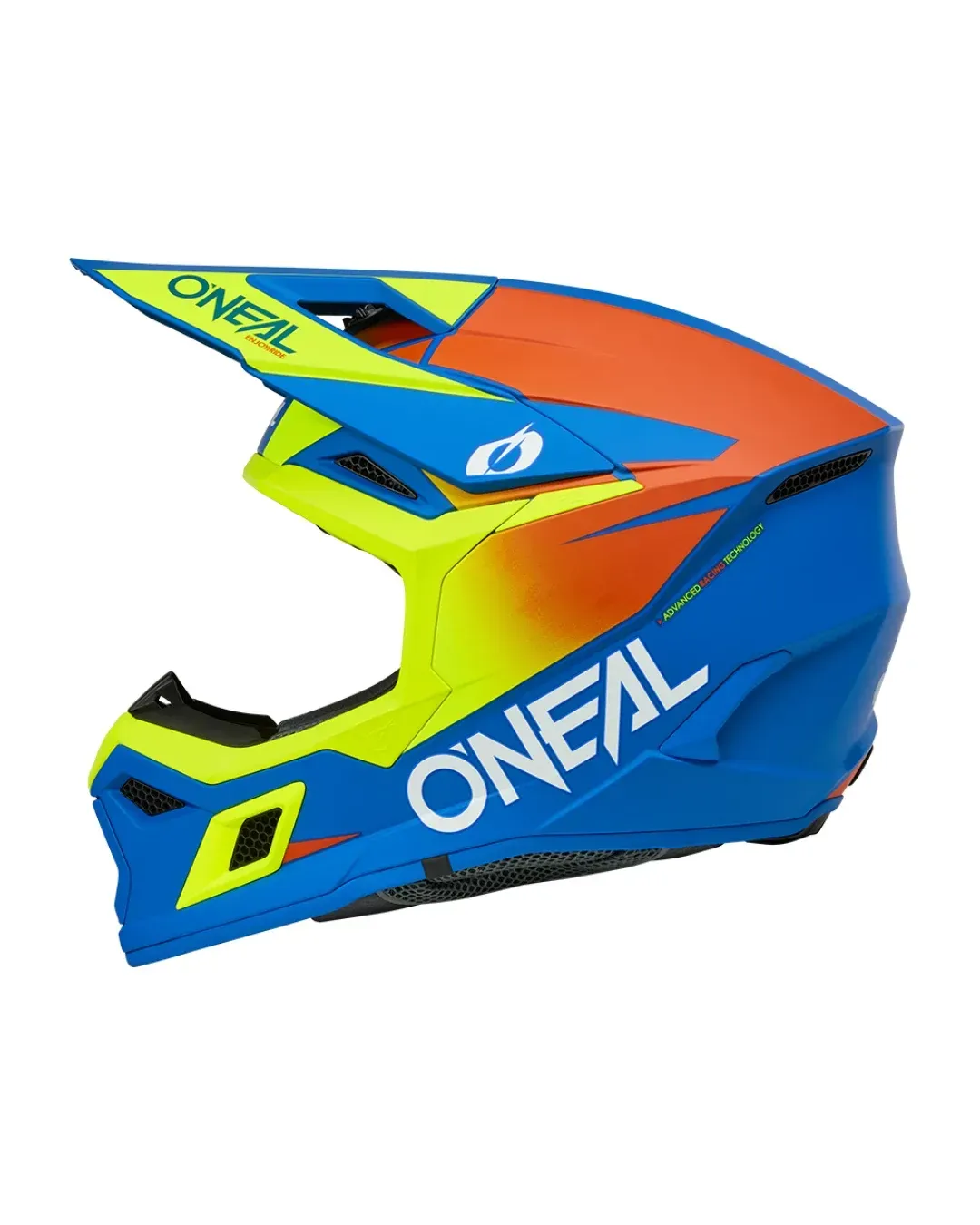 Мотокрос каска O'NEAL 3SERIES SOLID BLUE/NEON V.26