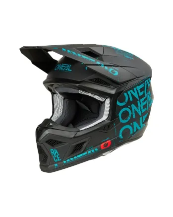 Мотокрос каска O'NEAL 3SERIES STATIC BLACK/TEAL V.25