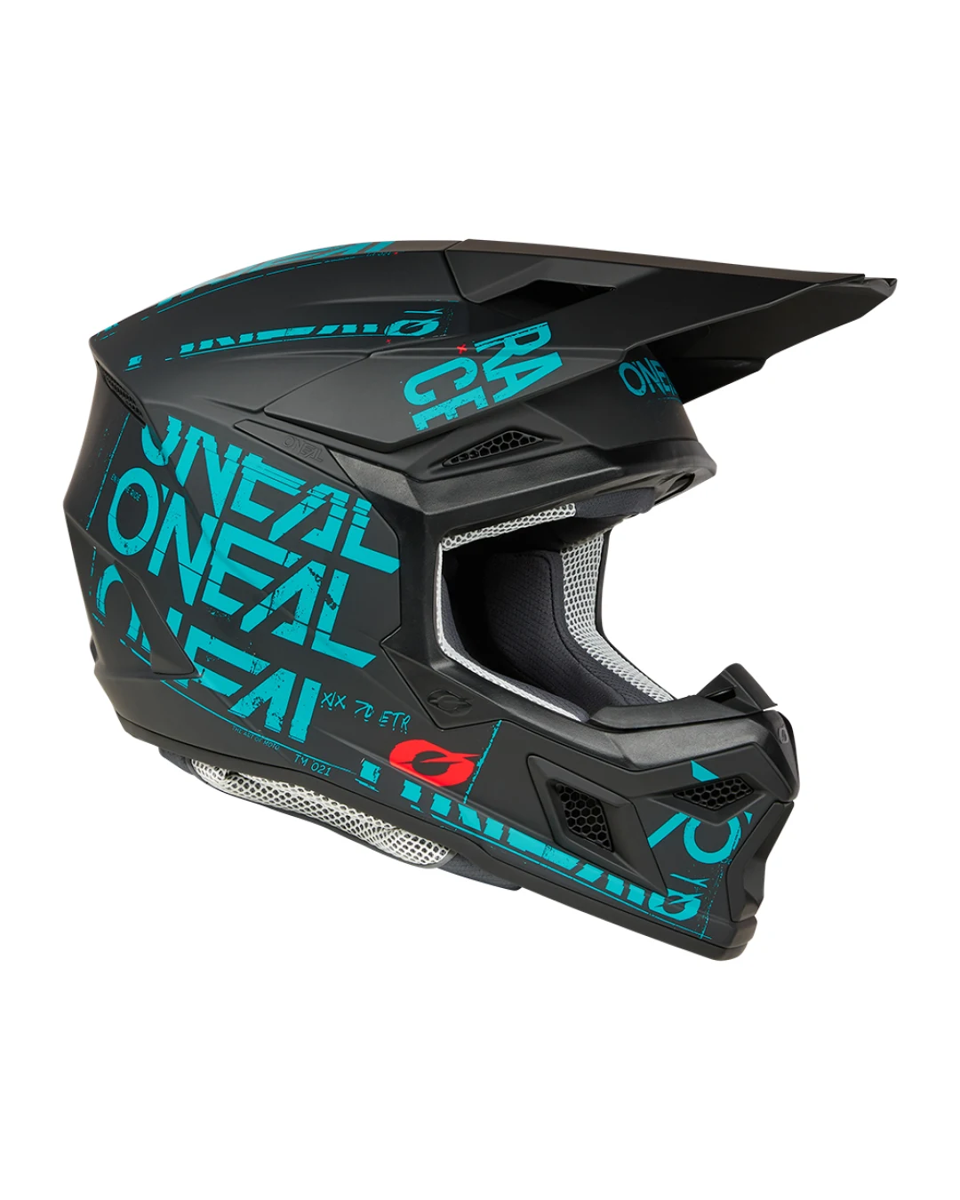 Мотокрос каска O'NEAL 3SERIES STATIC BLACK/TEAL V.25