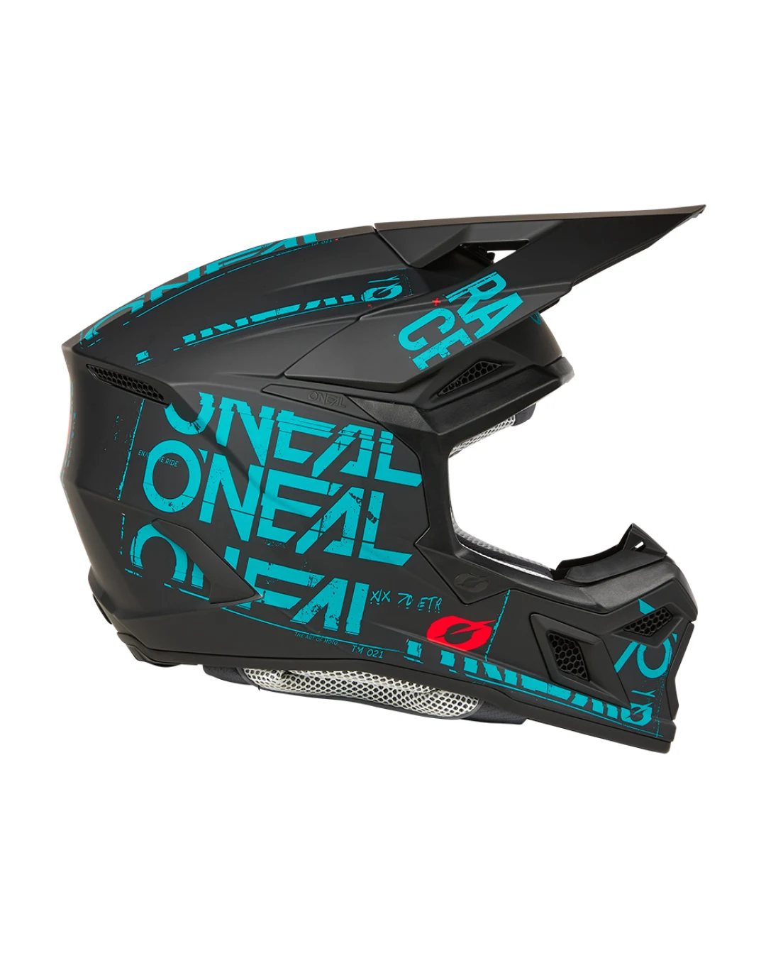 Мотокрос каска O'NEAL 3SERIES STATIC BLACK/TEAL V.25