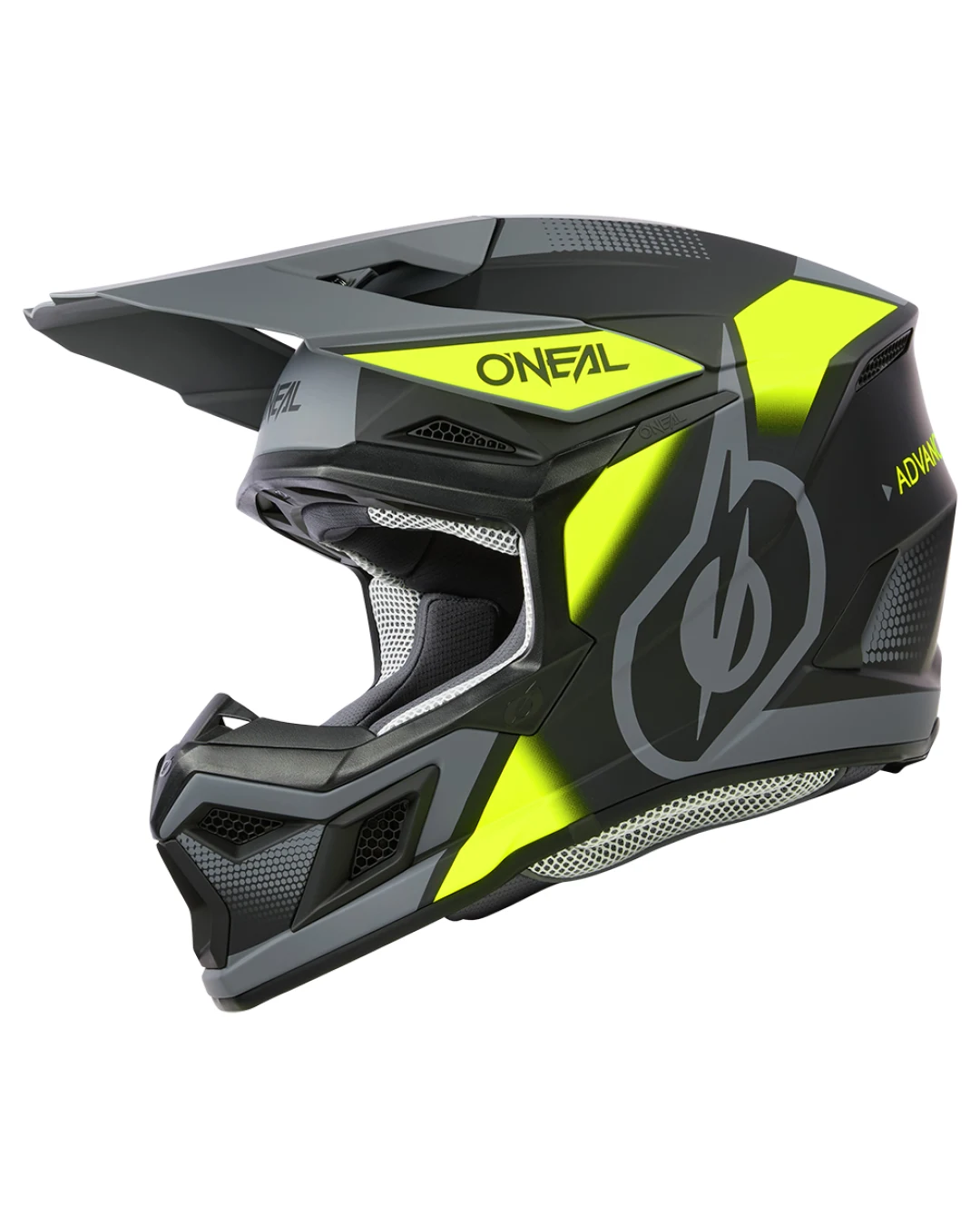 Мотокрос каска O'NEAL 3SERIES VISION BLACK/NEON YELLOW/GRAY V.24