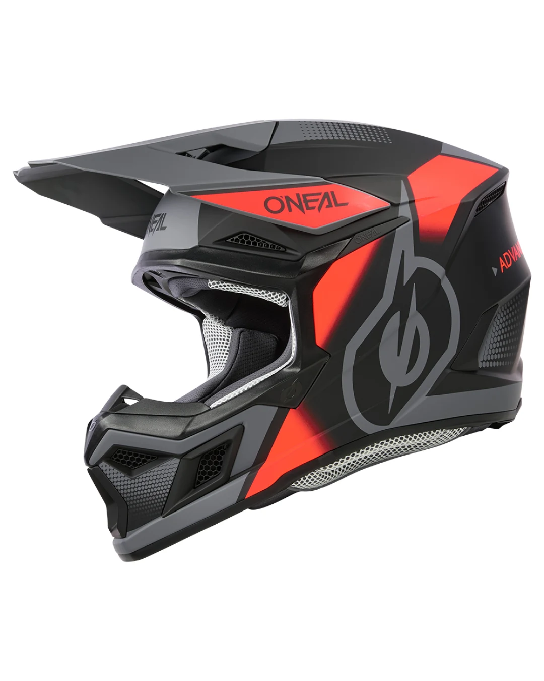 Мотокрос каска O'NEAL 3SERIES VISION BLACK/RED/GRAY V.24
