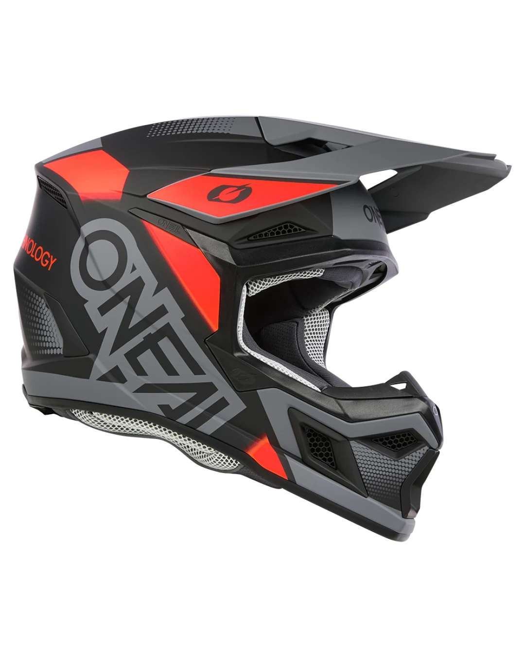 Мотокрос каска O'NEAL 3SERIES VISION BLACK/RED/GRAY V.24