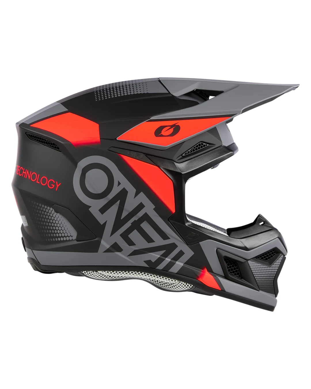 Мотокрос каска O'NEAL 3SERIES VISION BLACK/RED/GRAY V.24