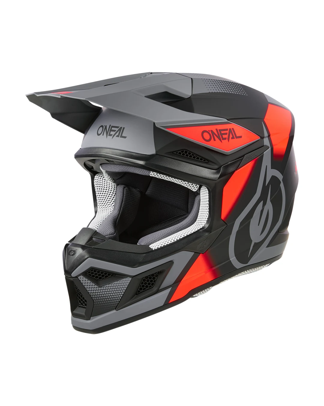 Мотокрос каска O'NEAL 3SERIES VISION BLACK/RED/GRAY V.24