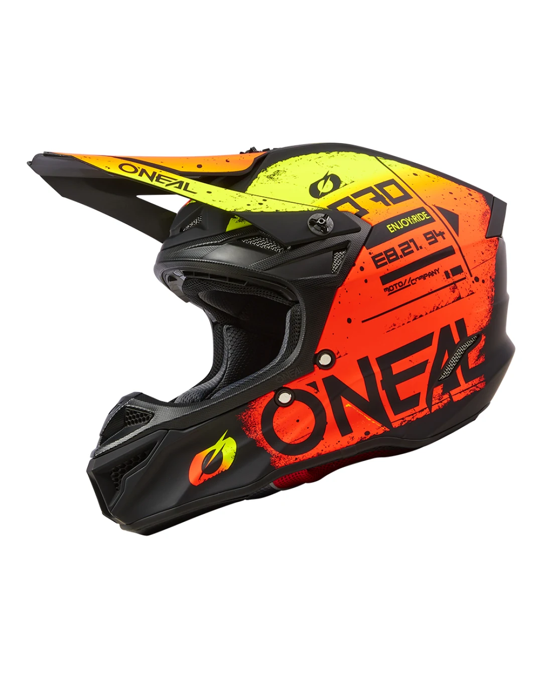 Мотокрос каска O'NEAL 5SERIES SCARZ BLACK/RED/YELLOW V.24