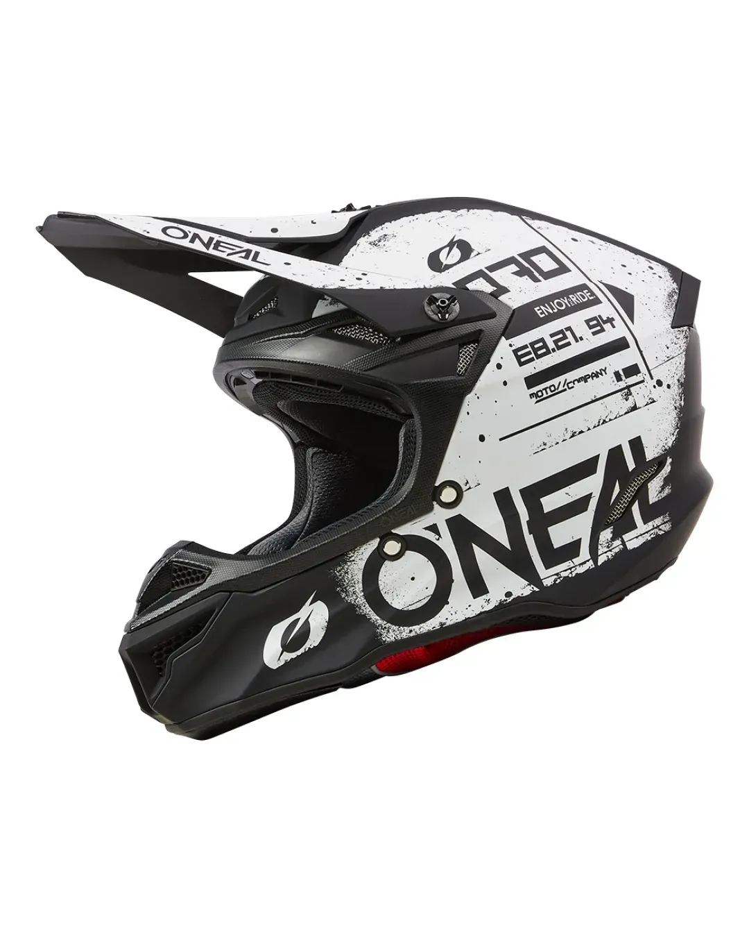 Мотокрос каска O'NEAL 5SERIES SCARZ BLACK/WHITE V.24