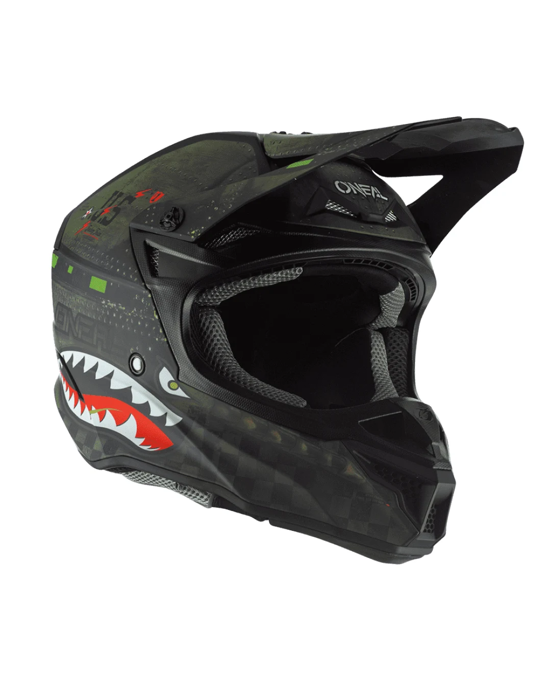 Мотокрос каска O'NEAL 5SERIES WARHAWK BLACK/GREEN