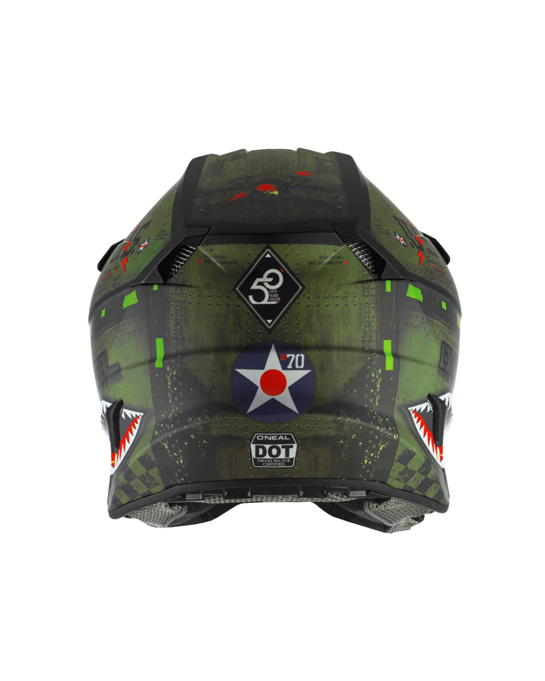 Мотокрос каска O'NEAL 5SERIES WARHAWK BLACK/GREEN