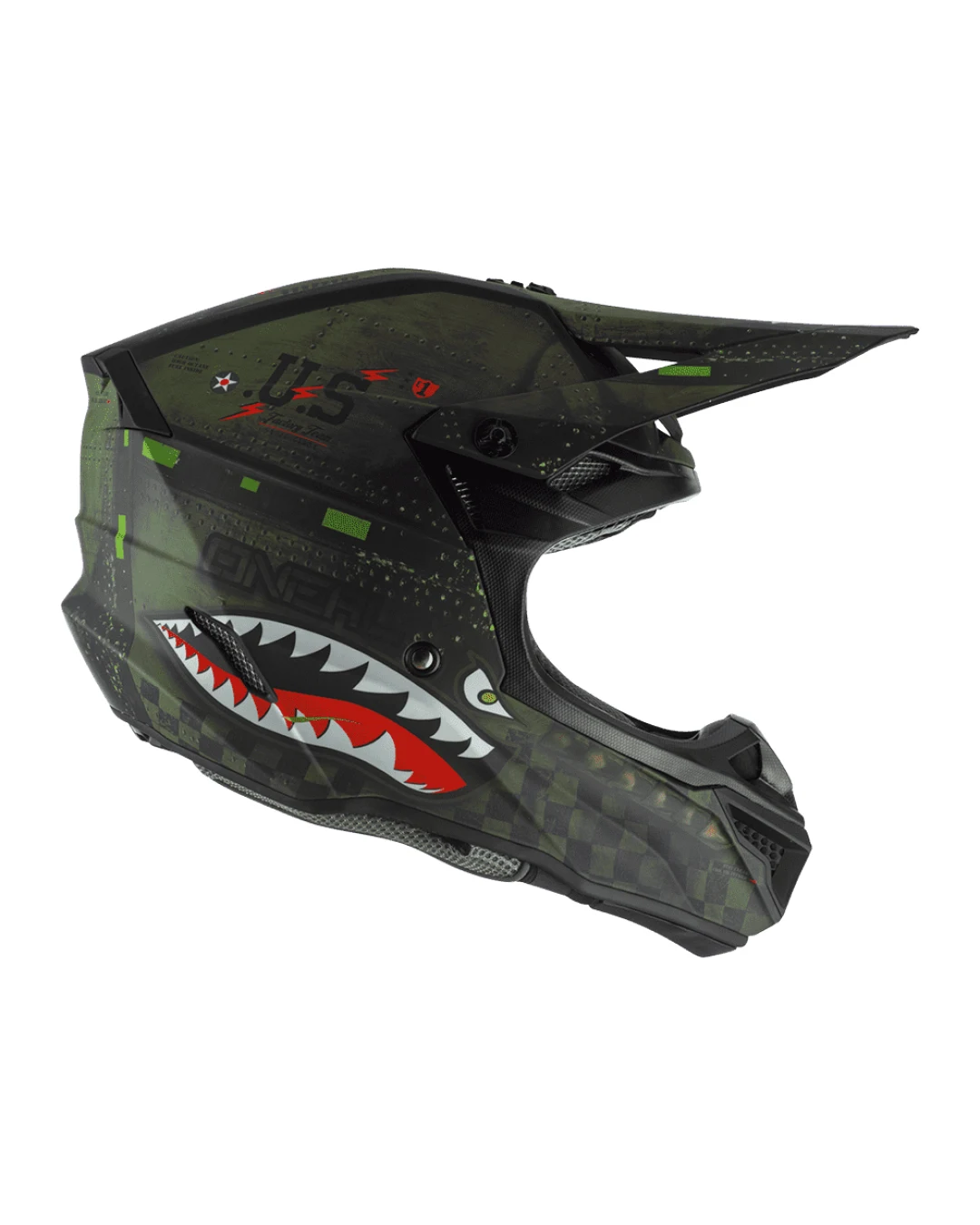 Мотокрос каска O'NEAL 5SERIES WARHAWK BLACK/GREEN