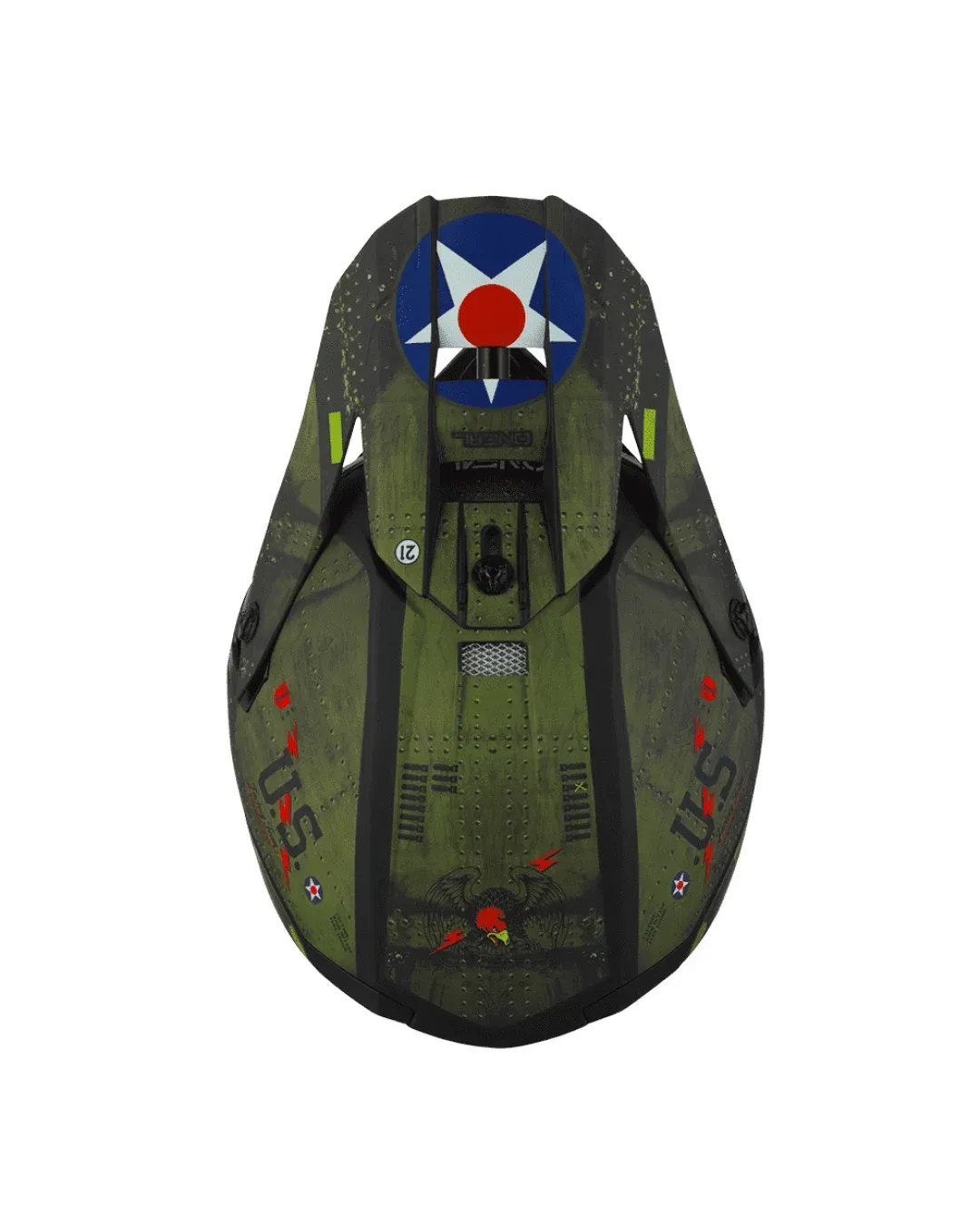 Мотокрос каска O'NEAL 5SERIES WARHAWK BLACK/GREEN