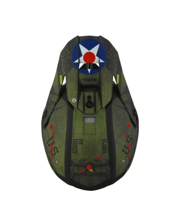 Мотокрос каска O'NEAL 5SERIES WARHAWK BLACK/GREEN