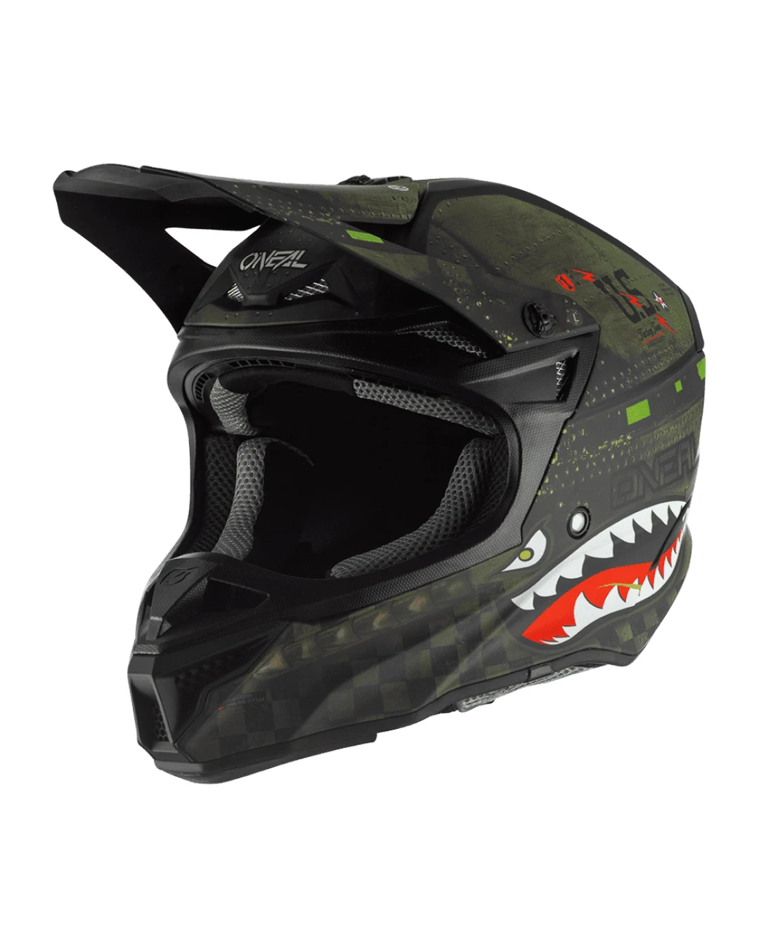 Мотокрос каска O'NEAL 5SERIES WARHAWK BLACK/GREEN