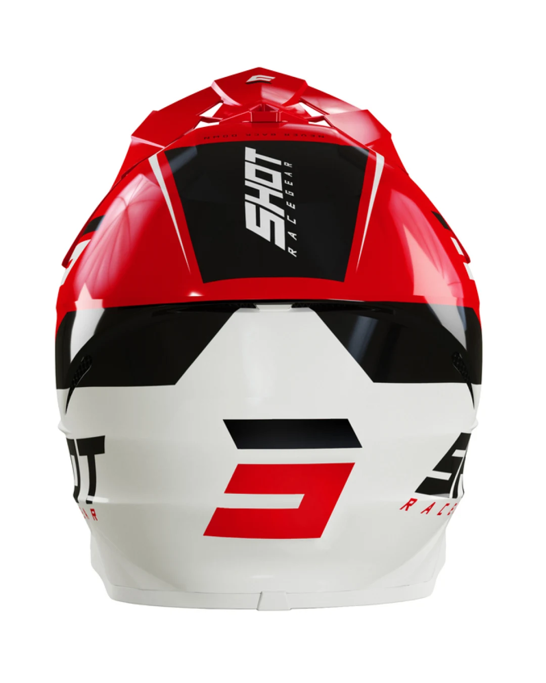 Мотокрос каска SHOT Furious Chase Red White Glossy