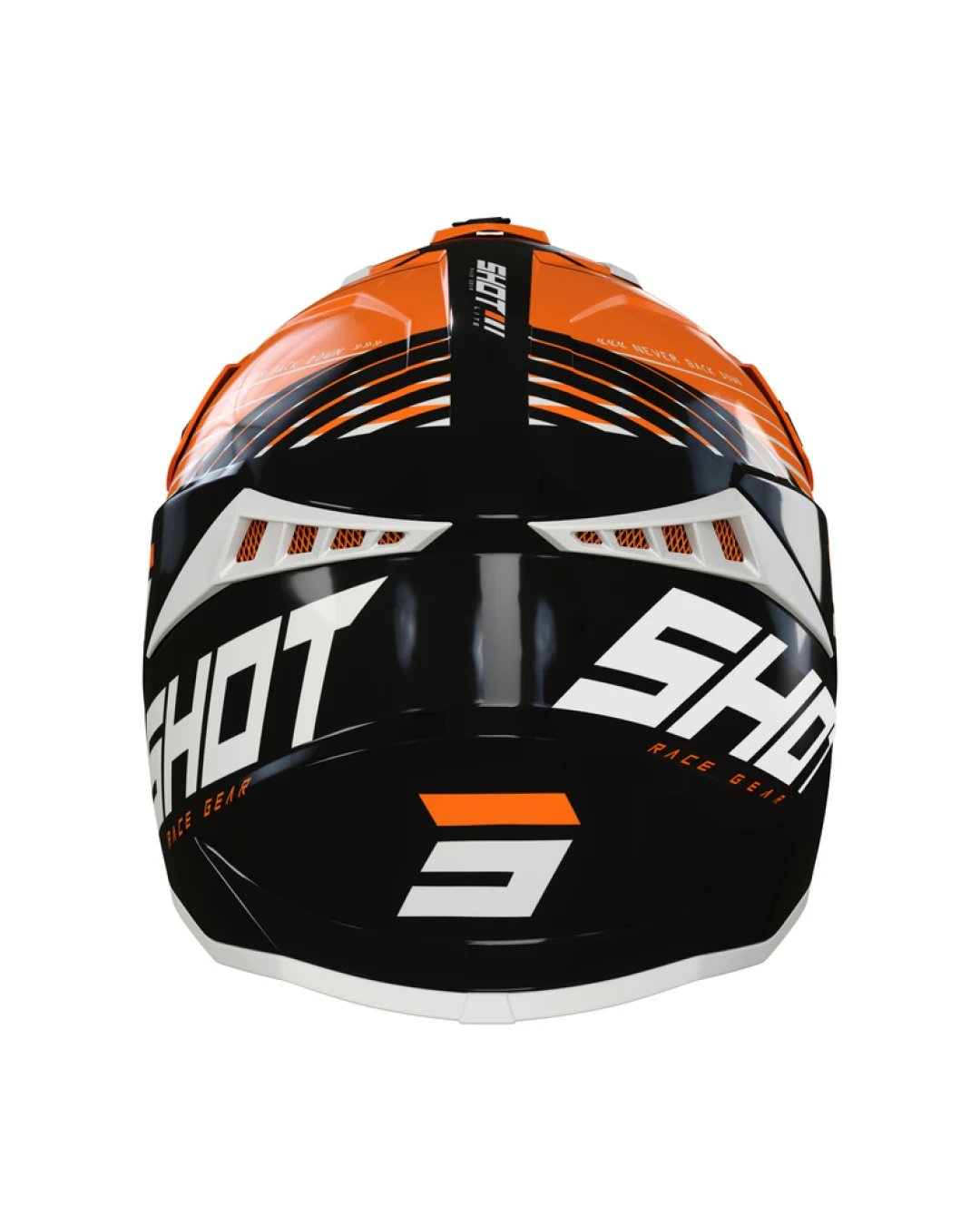 Мотокрос каска SHOT Lite Fury Black Neon Orange Glossy