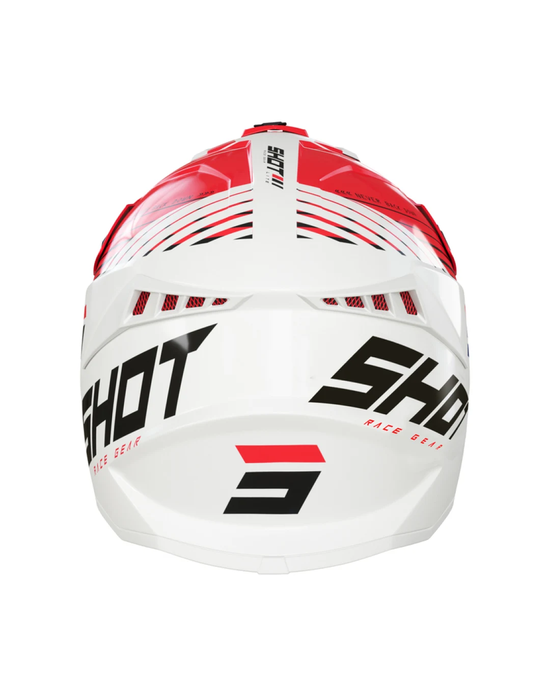 Мотокрос каска SHOT Lite Fury White Red Glossy