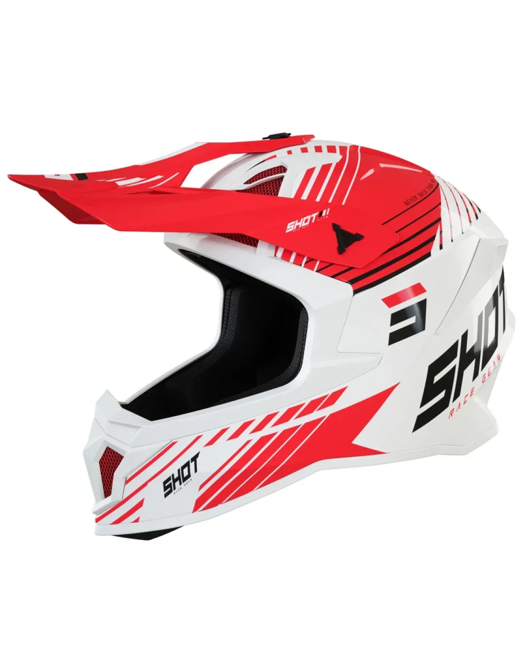 Мотокрос каска SHOT Lite Fury White Red Glossy
