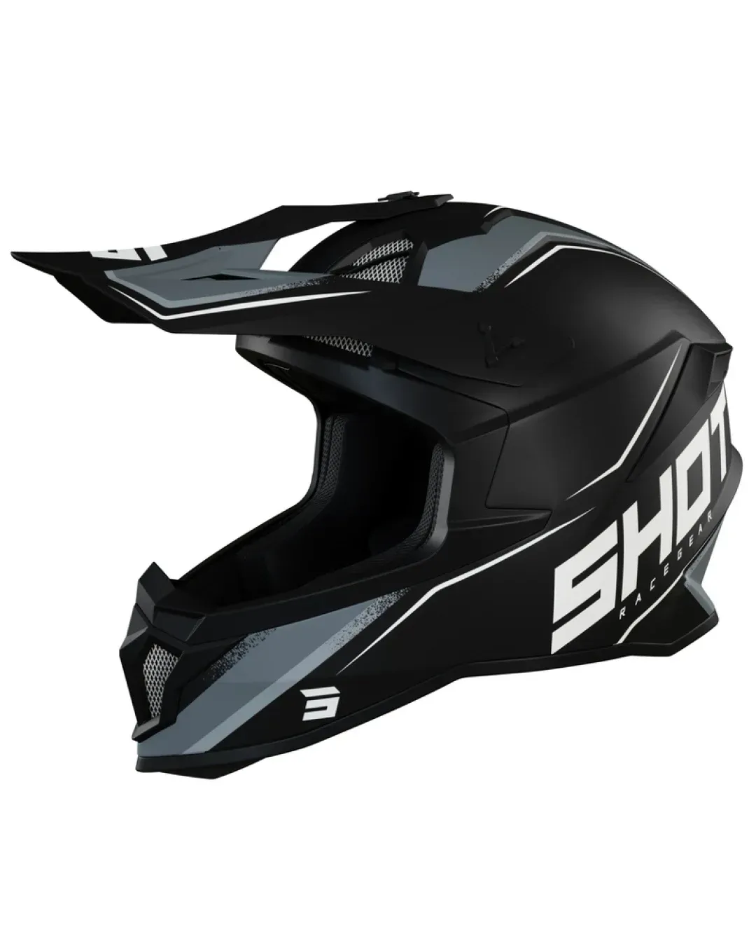 Мотокрос каска SHOT Lite Prism Black White Matt