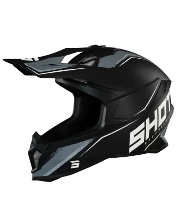Мотокрос каска SHOT Lite Prism Black White Matt