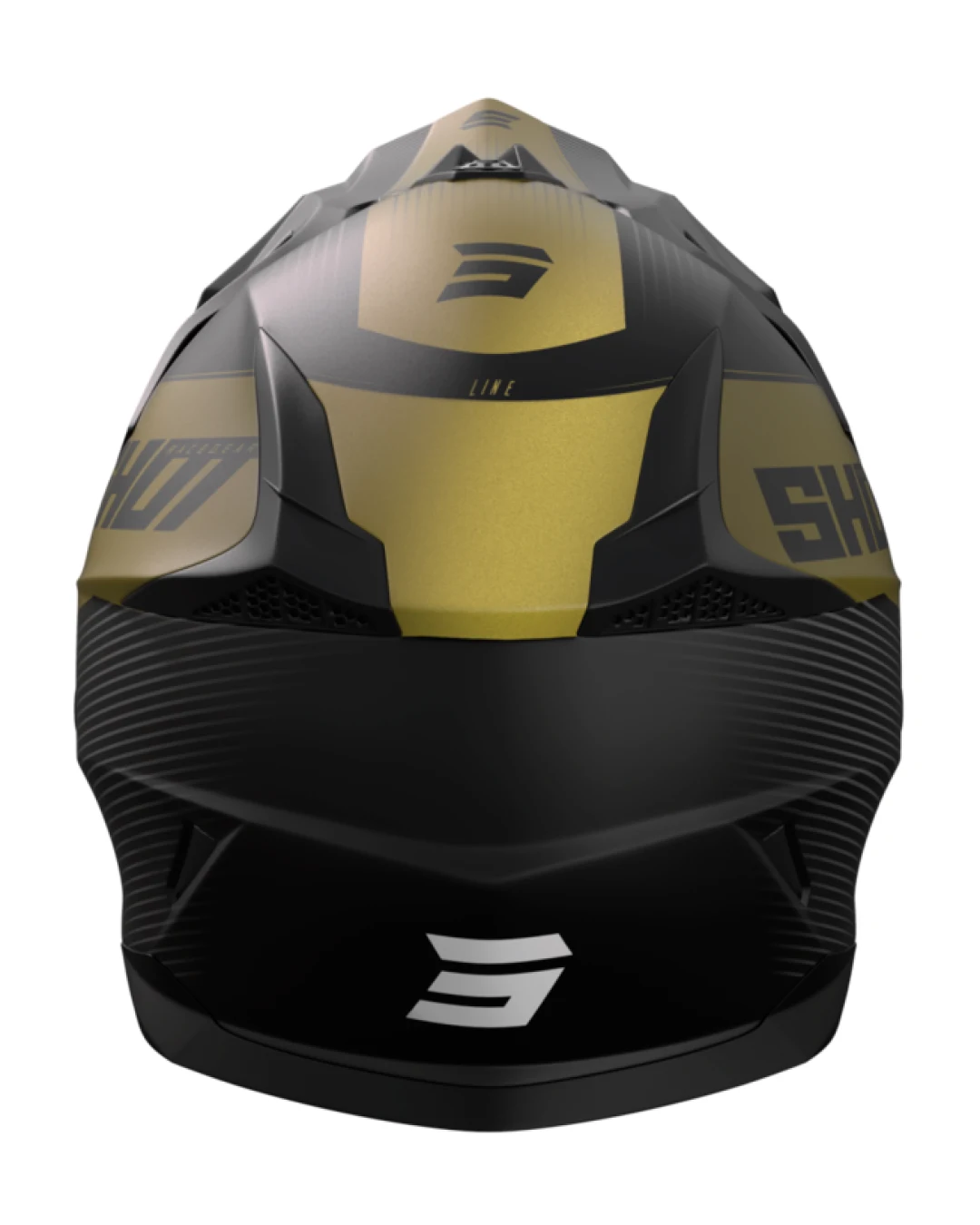 Мотокрос каска Shot Pulse Line Gold Matt