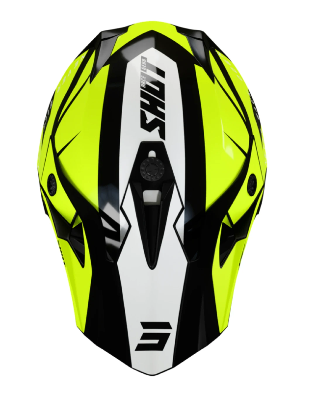 Мотокрос каска SHOT Pulse Revenge Black Neon Yellow White Glossy