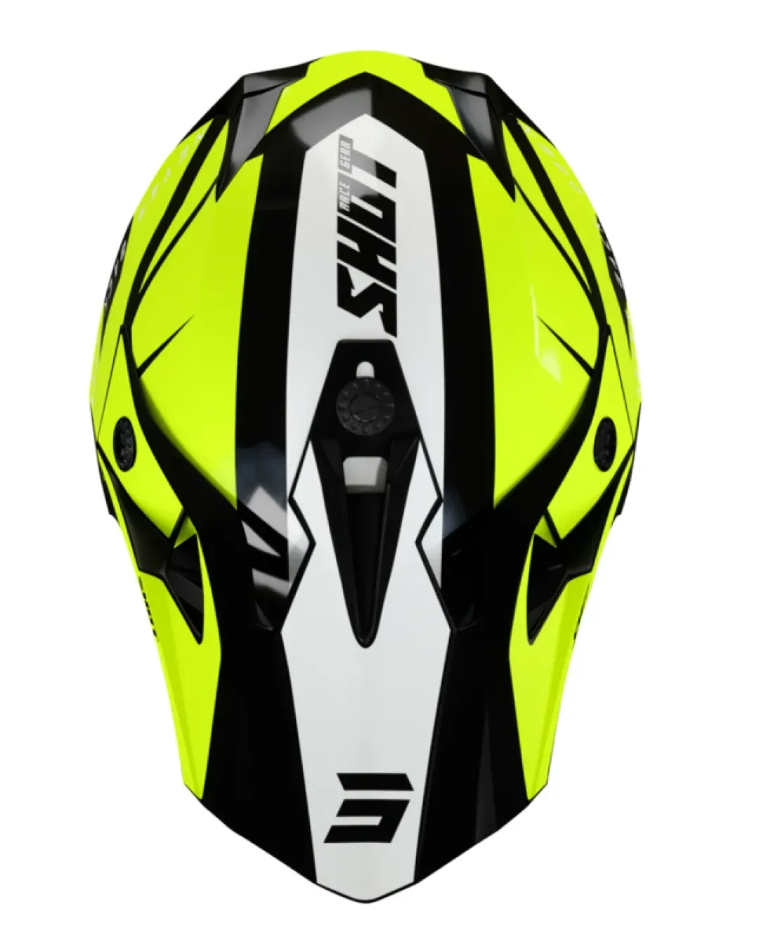 Мотокрос каска SHOT Pulse Revenge Black Neon Yellow White Glossy