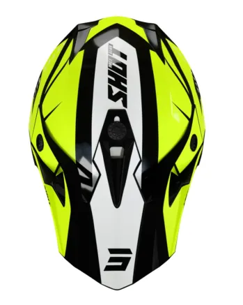 Мотокрос каска SHOT Pulse Revenge Black Neon Yellow White Glossy