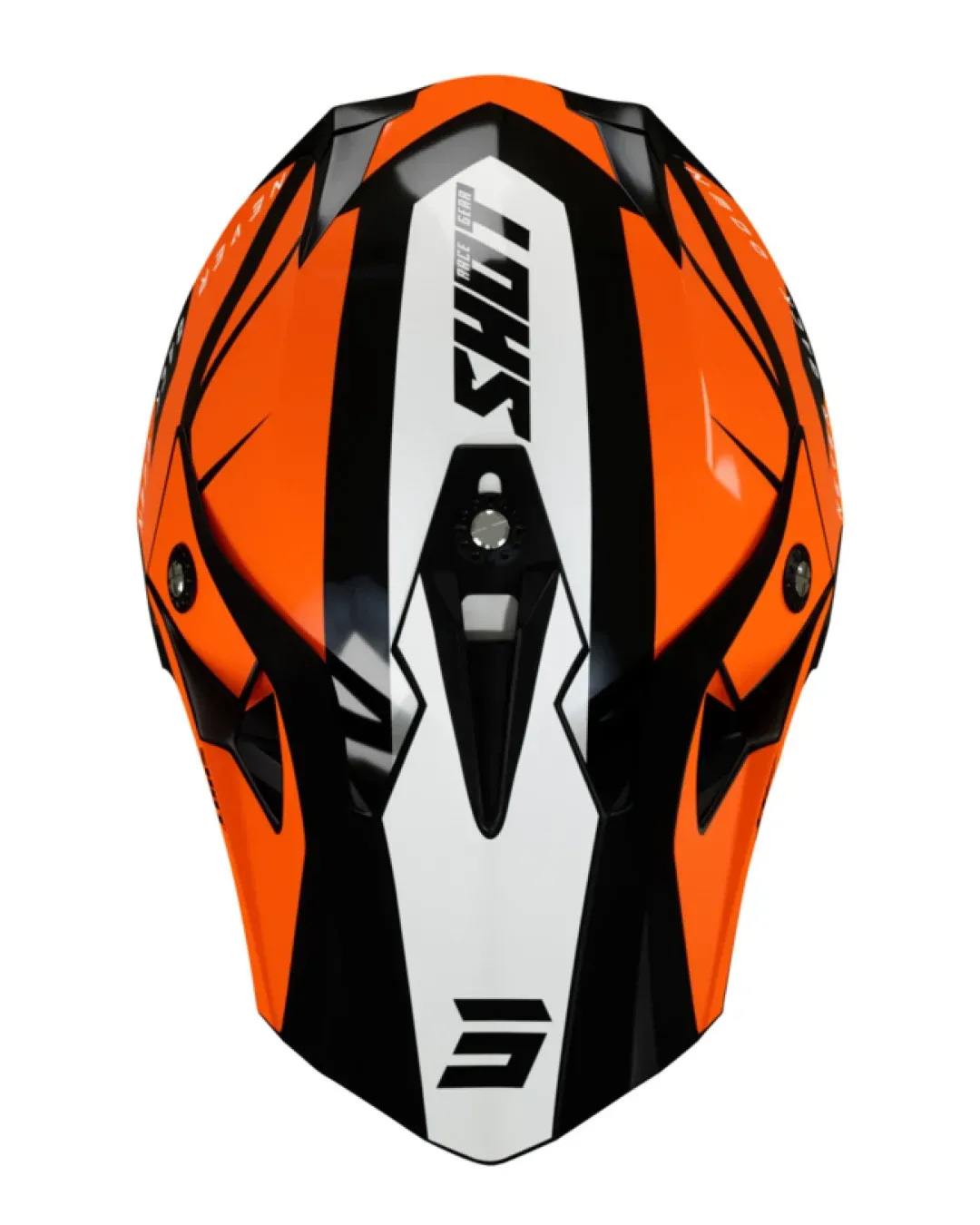 Мотокрос каска SHOT Pulse Revenge Black Orange White Glossy